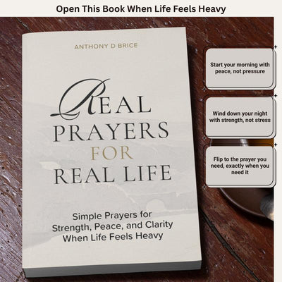 Anthony D Brice Real Prayers Devotional - Trade Paperback Desk Guide, Religion Book.