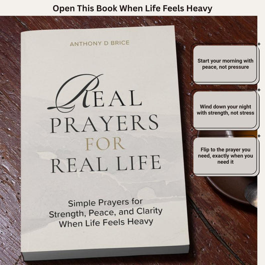 Anthony D Brice Real Prayers Devotional - Trade Paperback Desk Guide, Religion Book.