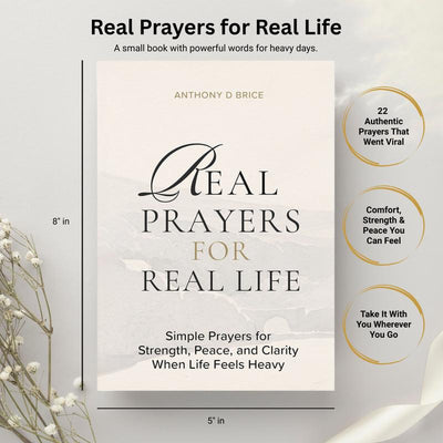 Anthony D Brice Real Prayers Devotional - Trade Paperback Desk Guide, Religion Book.
