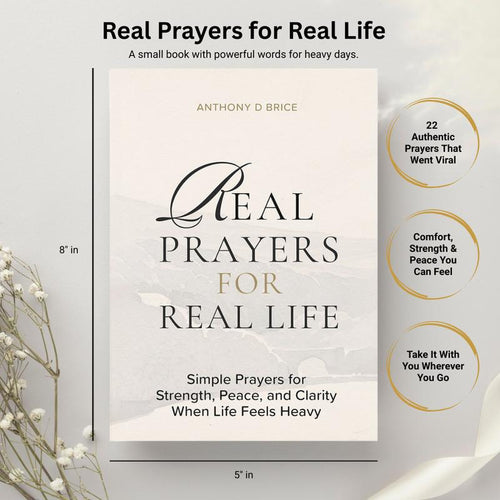 Anthony D Brice Real Prayers Devotional - Trade Paperback Desk Guide, Religion Book.